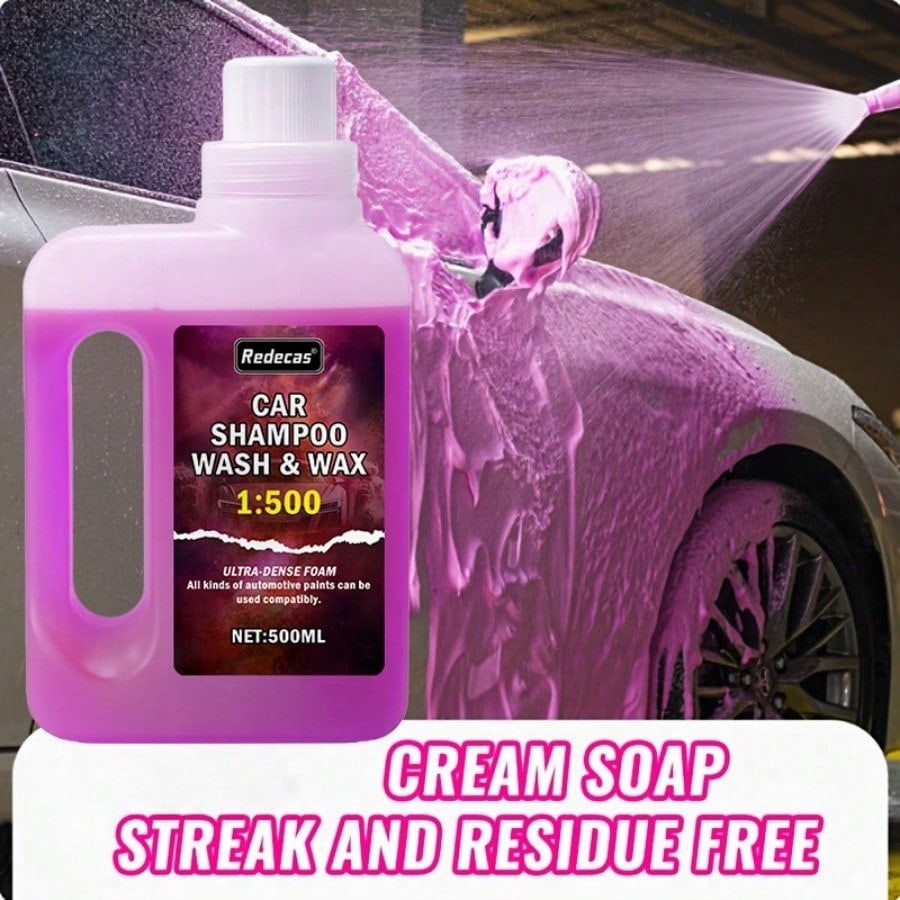 Car Wax Ceramic Coating - Sabun Cuci Mobil Busa Pink 500ml,